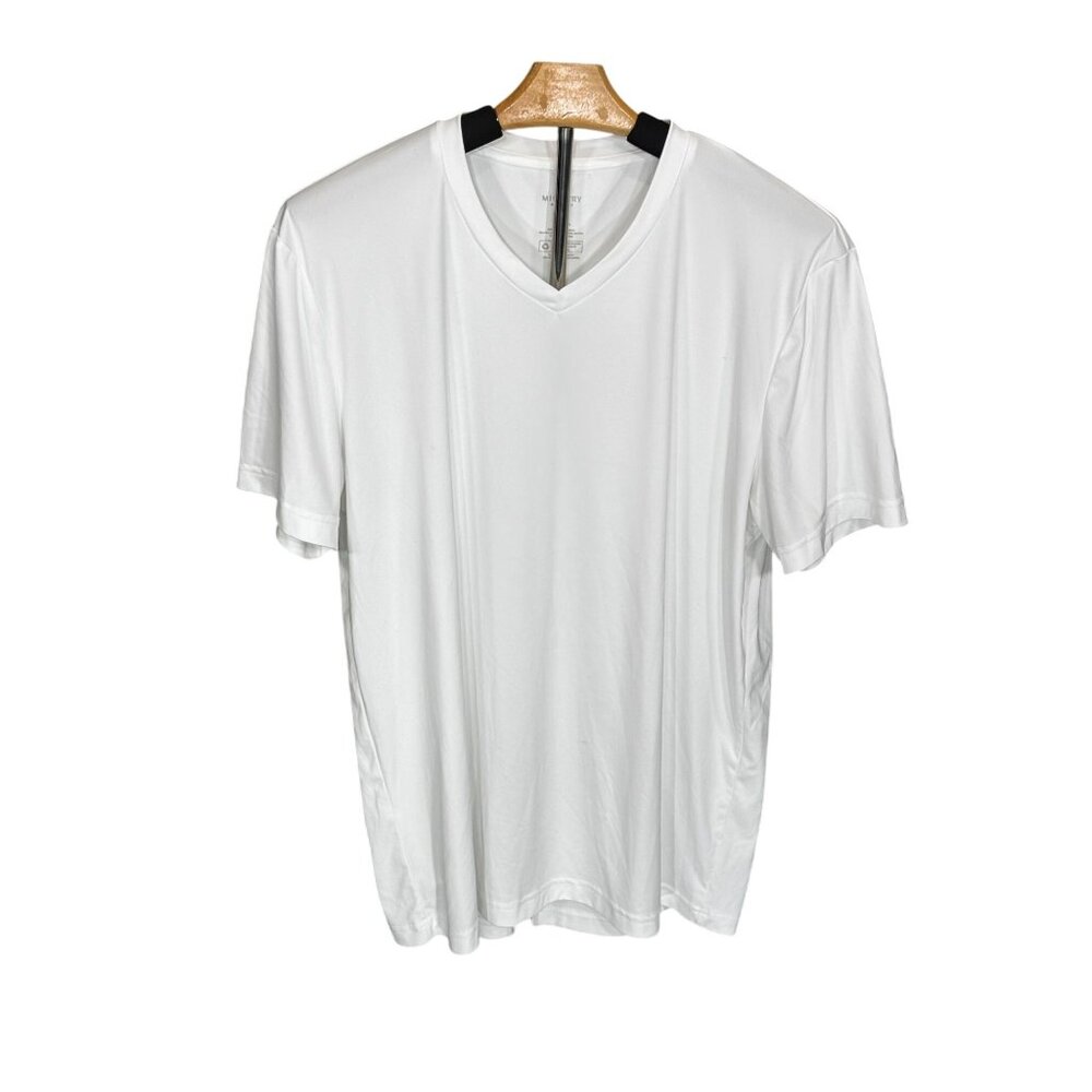 Ministry Of Supply Mens White V-Neck T-Shirt XL